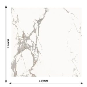 PISO 80X80 #88501Q-T CARRARA WHITE - Imagen 2