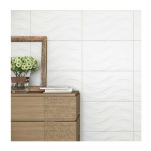 AZULEJO 32X58 #58115 ONDAS BRANCO - Imagen 2