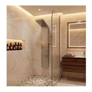 JUEGO DUCHA #JX-7008N SATINADA BELLA - Imagen 2